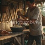 Cara membuat dan aplikasi pestisida alami bawang putih untuk membasmi hama kutu kebul pada tanaman cabai.
