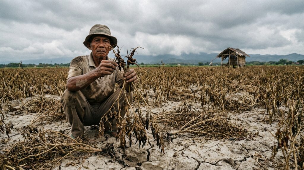 Perbandingan akar tanaman yang terbakar akibat bahaya pupuk kandang mentah dan akar sehat dengan pupuk organik fermentasi.