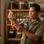 Grafik masa simpan pestisida nabati berdasarkan metode pembuatan dan jenis wadah penyimpanan.